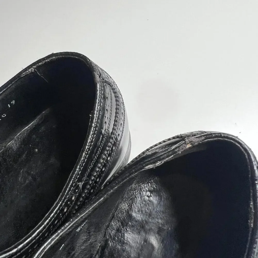 Florsheim Men's 12 B‎ Black Leather Dress Shoes Flexible Fibre Insole Derby